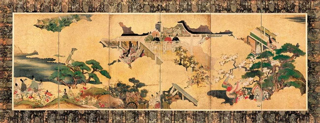 Escenas de los tres capítulos del cuento de Genji (Genji monogatari)